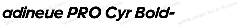 adineue PRO Cyr Bold字体转换